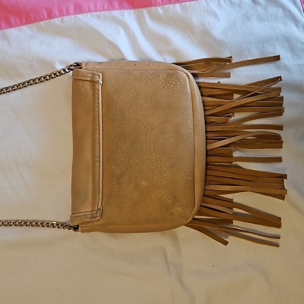 Tan Fringe Crossbody Bag - Picture 3 of 8